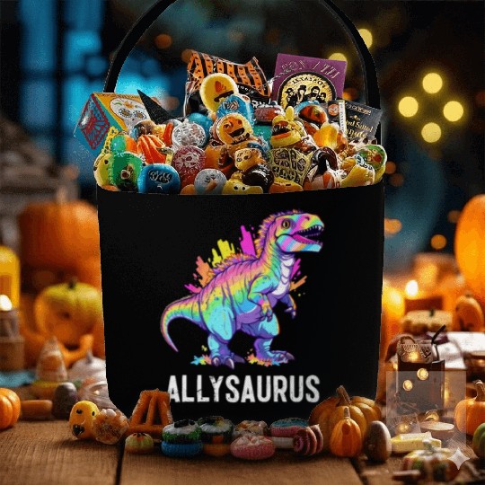Allysaurus Dinosaur LGBT Community Dino Lover Pun Fabric Baskets