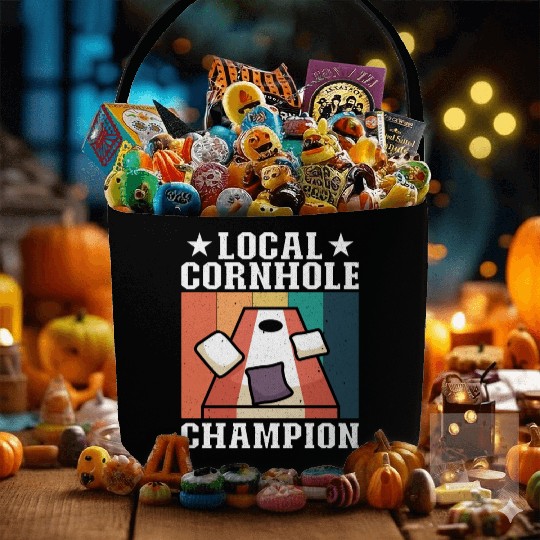 Local Cornhole Champion Bean Bag Lover Fabric Baskets