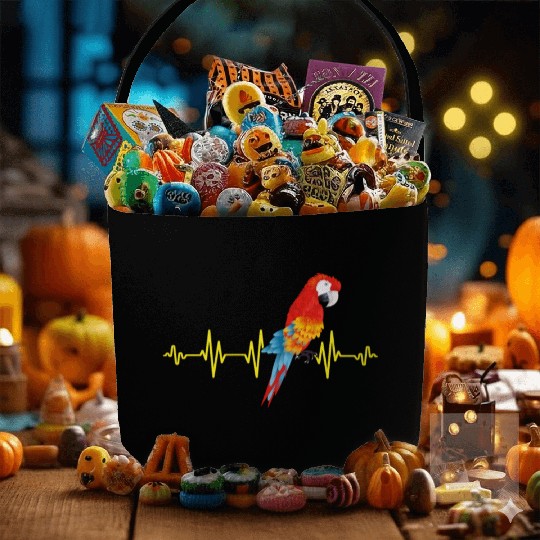 Macaw Heart Beat Parrot lover Macaws Parrots Fabric Baskets