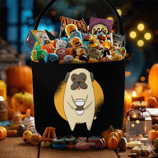 Pug Coffee Fabric Baskets