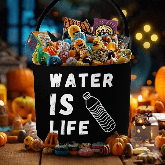 Water Is Life Save Water Save The Planet Earth Fabric Baskets