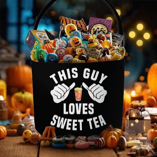 This Guy Loves Sweet Tea Fabric Baskets