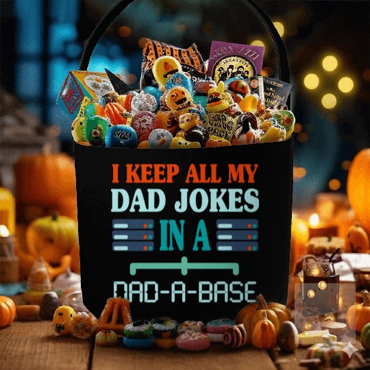 I Keep All My Dad Jokes Funny Fathers day stars Fabric Baskets