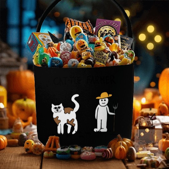 Cattle Cat Farmer Fabric Baskets