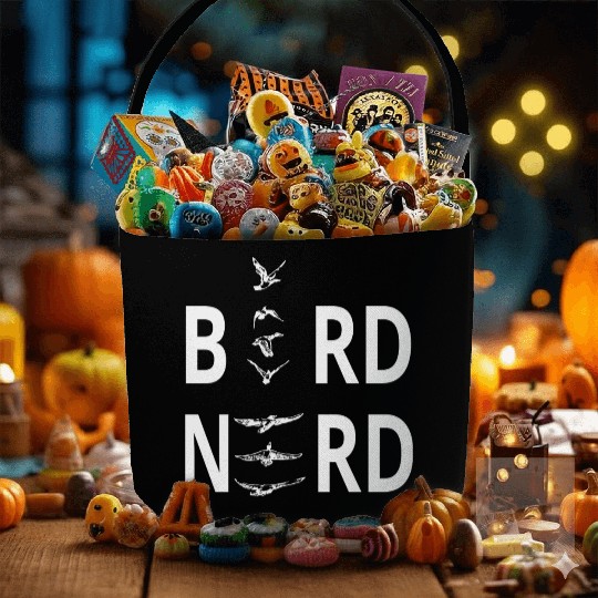 Bird Nerd For Birders Fabric Baskets