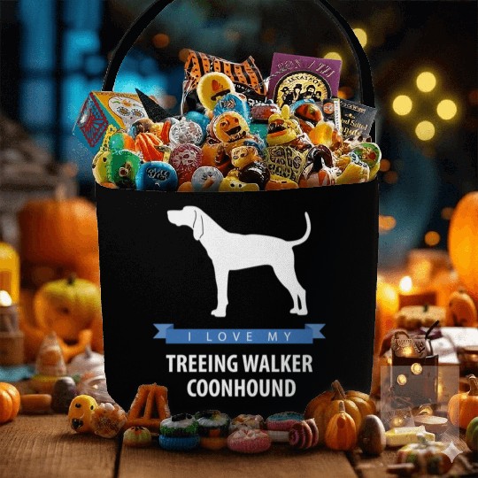 I Love My Treeing Walker Coonhound Fabric Baskets