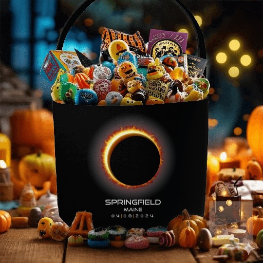 2024 Springfield Maine Eclipse Memento Souvenir Fabric Baskets