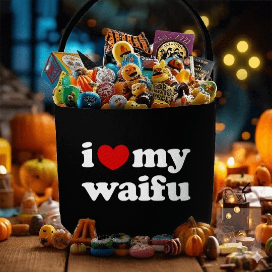 I Love My Waifu I Heart My Waifu Fabric Baskets