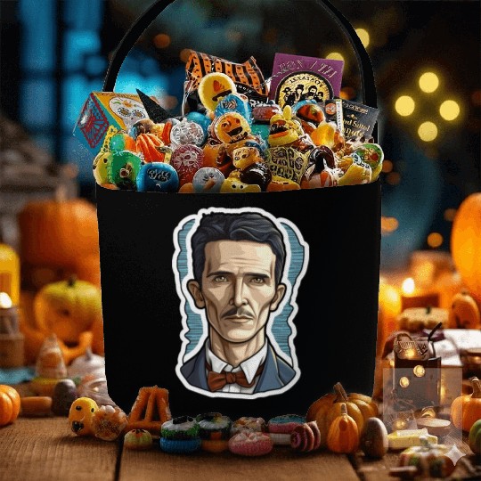 Nikola Tesla Physics Nerd Geek Fabric Baskets