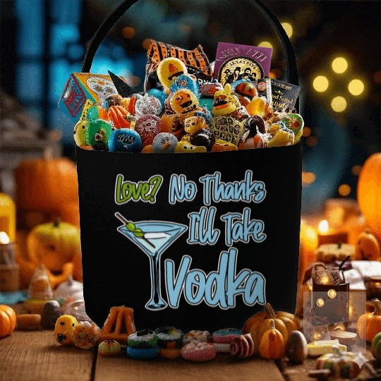 Love, No Thanks, I'll Take Vodka 4 Fabric Baskets