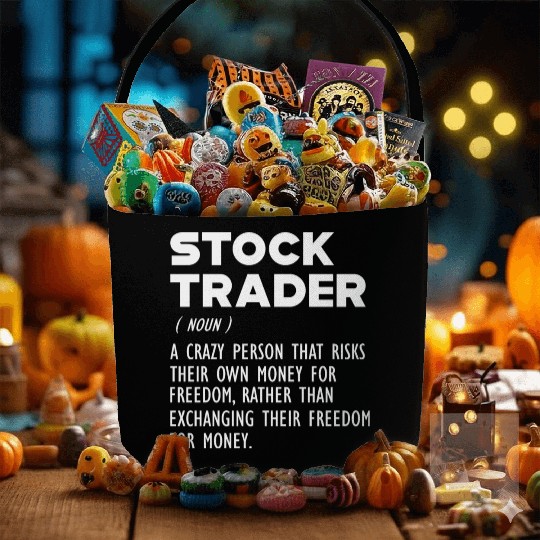 Stock Trader funny definition Fabric Baskets