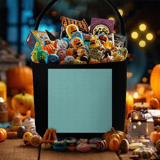 Teal White Minimal Pattern Fabric Baskets