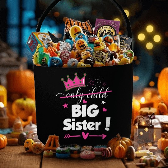 Only Child to Big Sister 2023 Sibling New Baby Fabric Baskets