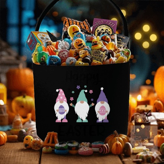 Happy Easter 2020 Gnome Egg Hunt Fabric Baskets