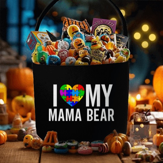 I Love My Mama Bear Fabric Baskets