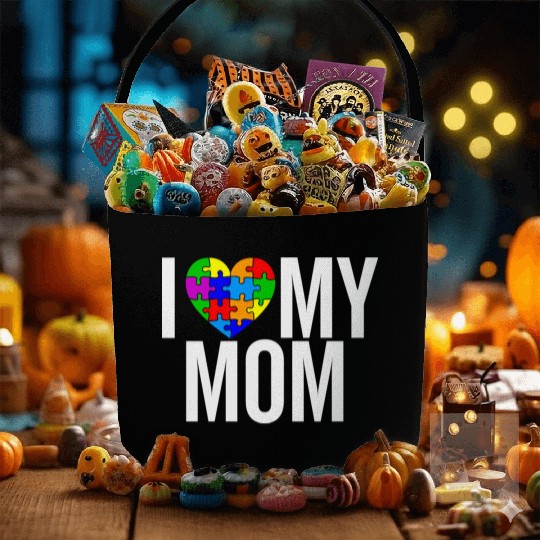 I Love My Mom Fabric Baskets