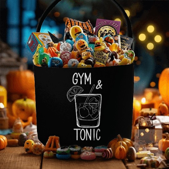 Gym And Tonic Drink Funny Gin Lime Tonic Lifting Fabric Baskets