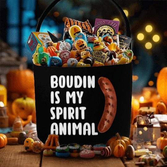 Boudin is My Spirit Animal, Funny Louisiana Cajun Fabric Baskets