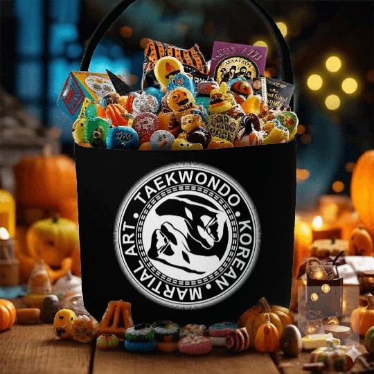 TAEKWONDO FIST YING YANG Fabric Baskets