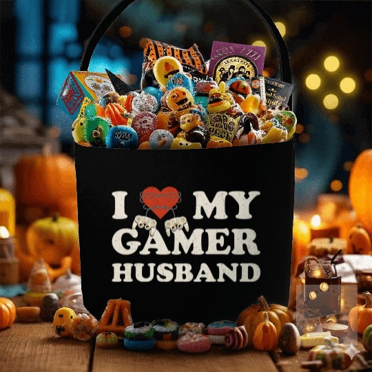 I Love My Gamer Husband - I Heart My Husband Fabric Baskets