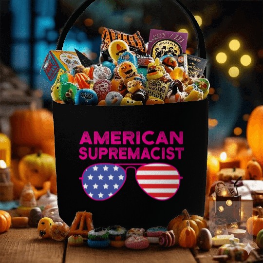 American Supremacist American Flag Merica Usa Fabric Baskets