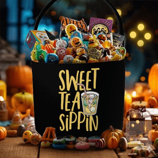 Sweet Tea Sippin Iced Tea Drink Ice Tea Fabric Baskets