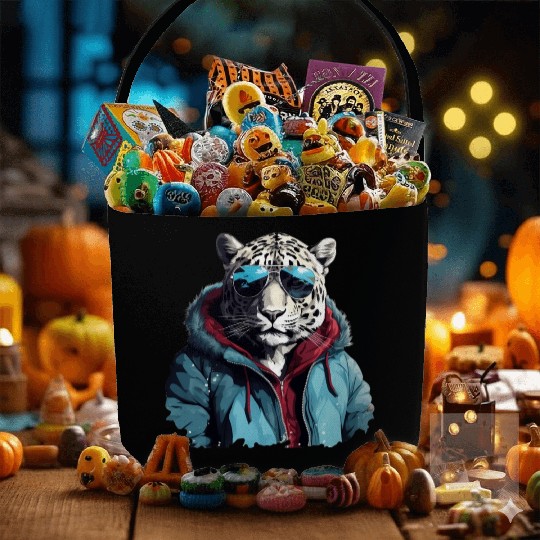 Street Style Snow Leopard | Leopard Lovers Fabric Baskets