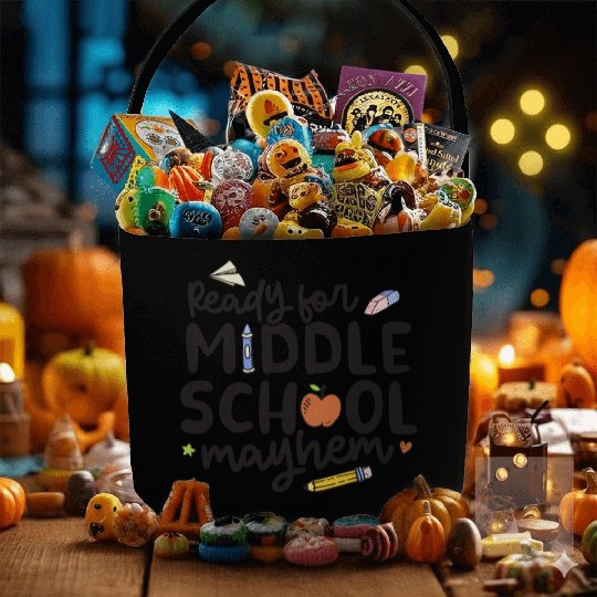 Middle School Mayhem - Funny Back to School Fabric Baskets