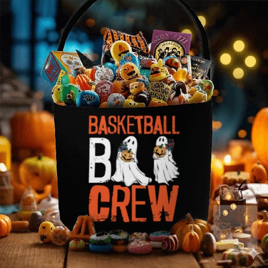 Basketball Halloween Trick Or Treat Spooky Baller Fabric Baskets