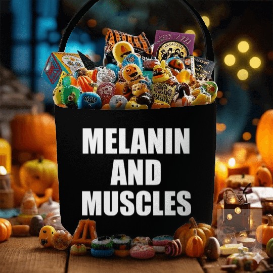 Melanin And Muscles Black Is Beautiful Workout Gym Fabric Baskets