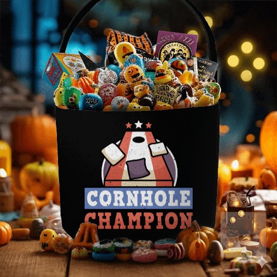 Grunge Cornhole Champion Bean Bag Lover Fabric Baskets