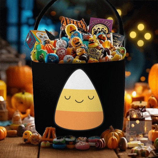 Candy Corn Fabric Baskets