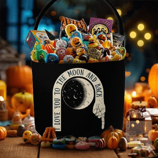 I Love You To The Moon And Back Fabric Baskets