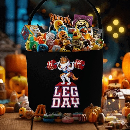 Leg Day Sheltie Weight Lifting Squat Gym Fabric Baskets