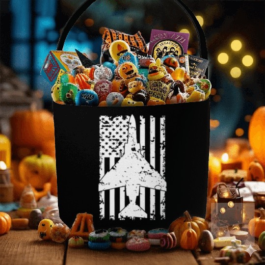 F 4 Phantom II Fighter Jet Patriotic Fabric Baskets