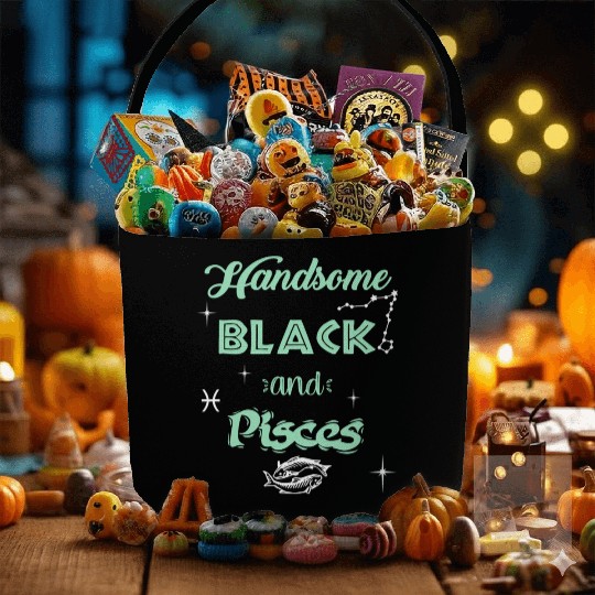 Handsome Black Pisces Fabric Baskets