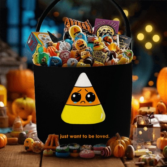 Halloween Gifts Candy Corn Fabric Baskets