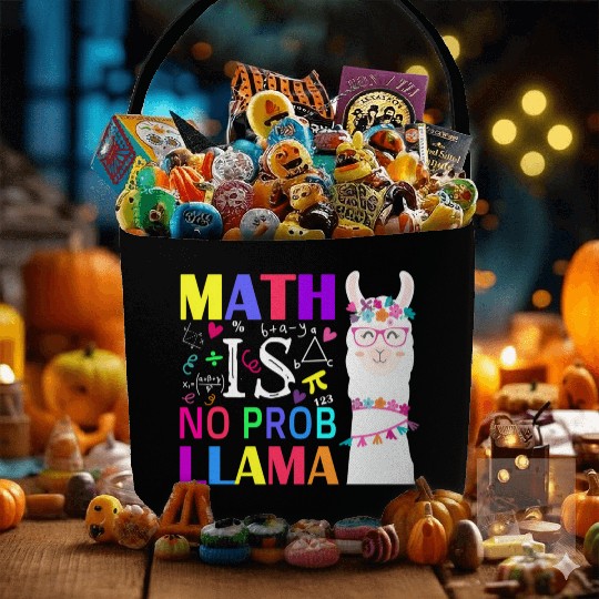Math Is No Prob-Llama Teacher Student First Day Fabric Baskets