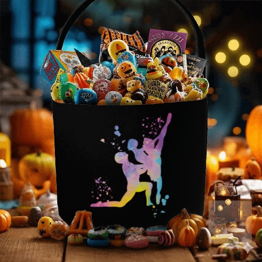 Ballet Dance Couple Woman Ballerina Fabric Baskets