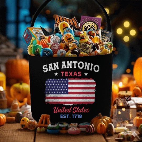 San Antonio Texas est 1718 Design for proud San Fabric Baskets