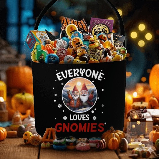 Everyone Loves Gnomies Gnome Santa Claus Fabric Baskets