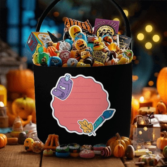 Back to School Sticker Fabric Baskets