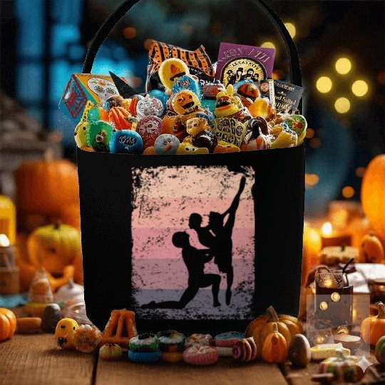 Ballet Dance Couple Vintage Ballerina Fabric Baskets