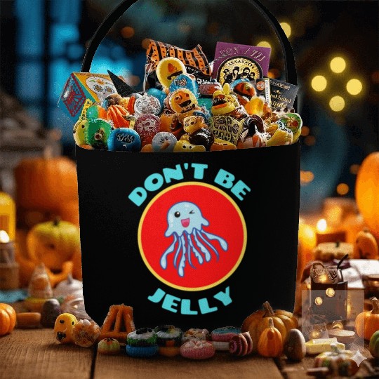 Don t Be Jelly Jellyfish Pun Fabric Baskets