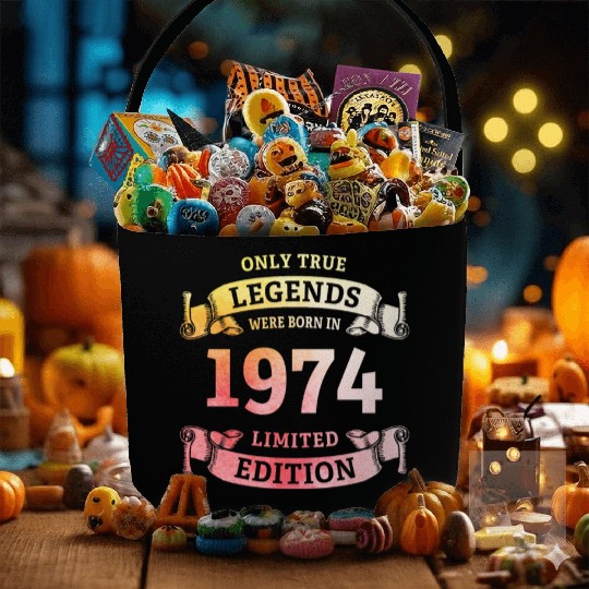 True Legends were born in 1974 50th Birthday Gift Fabric Baskets