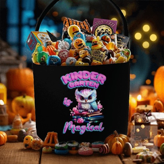 Enchanting Kindergarten Owl - Kindergarten is Magi Fabric Baskets