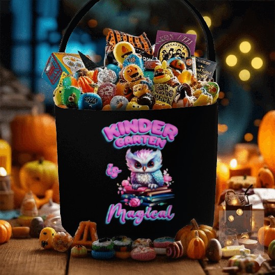 Enchanting Kindergarten Owl - Kindergarten is Magi Fabric Baskets