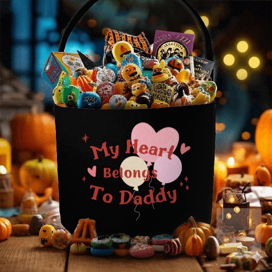 My Heart Belongs To Daddy Cool Valentines Day For Fabric Baskets