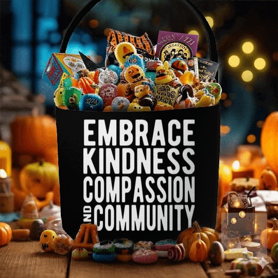 Embrace Kindness Compassion Community Fabric Baskets