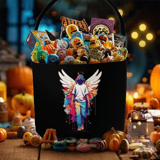 Angel with no face Fabric Baskets